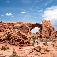 Walking towards the Big Arch