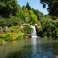 Waterfall with pond landscape