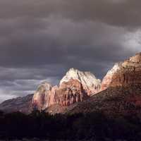 Dark Rain Clouds over Zion National Park, Utah