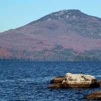 View of Eagle point landscape with lake