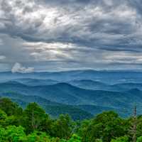 Fork Mountian Overlook landscape with clouds