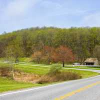 Roadway and landscapes on the Blue Ridge Parkway, Virginia