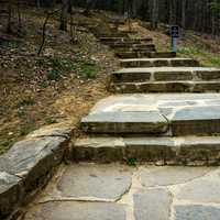 Steps up to the Peaks of Otter on the Blue Ridge Parkway