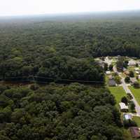 Aerial Landscape of Deep Creek in Virginia