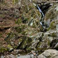 Far away lower falls at Shenandoah National Park