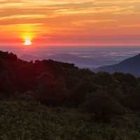 Sunrise over the Hills in Shenandoah National Park