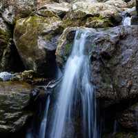 Water Falling off the rocks in Shenandoah National Park