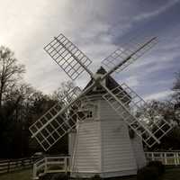 Small Windmill under the afternoon sun in Yorktown, Virginia