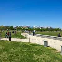 Park and skyline in Washington DC