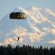 Parachute down at Mount Rainier National Park, Washington