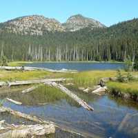 Dagger lake and Mountain Landscape in Northern Cascades National Park, Washington