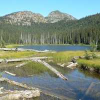 Dagger lake and Mountain Landscape in Northern Cascades National Park, Washington