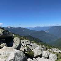 Green Mountain and forest landscape in Northern Cascades