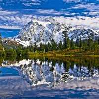 Mount Shuksan scenic landscape in Northern Cascades National Park, Washington