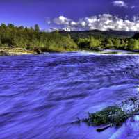 Elwha River landscape in Olympic National Park, Washington HDR