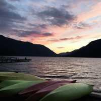 Sunset over Lake Crescent