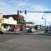 Downtown Ferndale with buildings in Washington