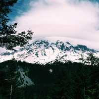 Landscape at Packwood, Washington with Mountains