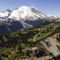 Mount Rainier landscape in the morning