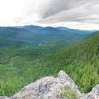 Panoramic of Mount Zion in Olympic National Forest