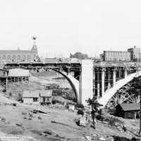 Monroe Street Bridge in 1911 in Spokane, Washington