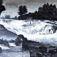 Spokane Falls in 1888 in Washington