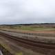 Panorama of the train tracks in Tacoma, Washington