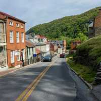 Downhill Cityscape View at Harper's Ferry, West Virginia