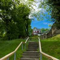 House at the top of the stairs at Harper's Ferry