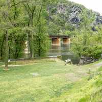 Landscape view of the river from Harper's Ferry