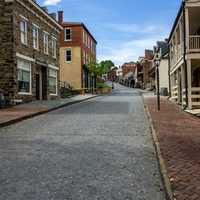 Streets of Harper's Ferry in West Virginia