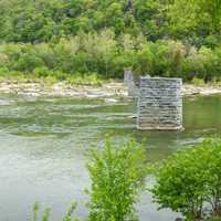 The joining of the rivers at Harper's Ferry West Virginia
