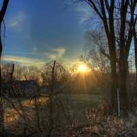 Splash of sunlight on the 400 trail in Wisconsin