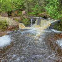 Raging Amnicon River at Amnicon Falls State Park, Wisconsin