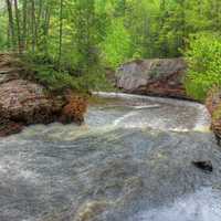 Rushing Amnicon River at Amnicon Falls State Park, Wisconsin