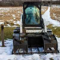 Winter Snowplow at Aztalan State Park, Wisconsin