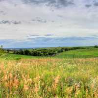 Landscape with skies on the Badger State Trail, Wisconsin