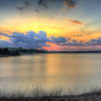 Sun behind the clouds in the Black River Forest