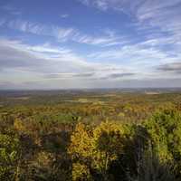 Overlook with Autumn trees and leaves