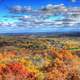 Bright fall colors in Blue Mound State Park, Wisconsin