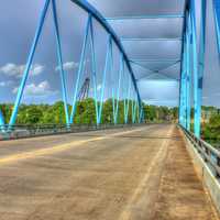 Bridge over the river at Brunet Island State Park, Wisconsin