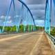 Bridge over the river at Brunet Island State Park, Wisconsin