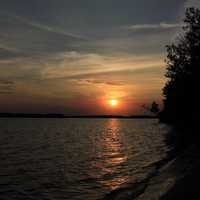 Darkened Sunset at Buckhorn State Park, Wisconsin