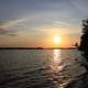 Smaller sunset in blue skies at Buckhorn State Park, Wisconsin