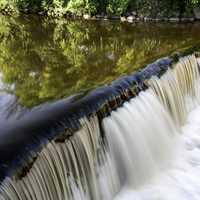 View across the waterfall at Cedarburg