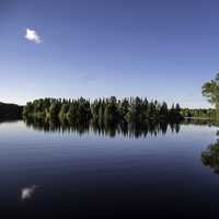 Scenic landscape from Day lake in Chequamegon National Forest, Wisconsin