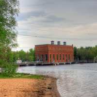 Lock and Dam on Lake at Council Grounds State Park, Wisconsin