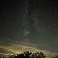 Milky Way Galaxy appearing above the landscape of Crex meadows