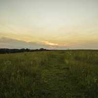 Orange Dusk over the Trail at Cross Plains State Park