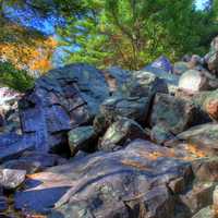 Rocks on the Climb up at Devil's Lake State Park, Wisconsin